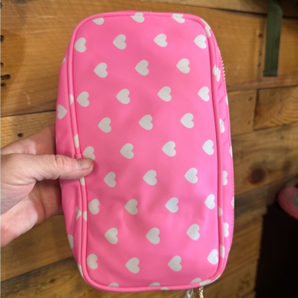 Stoney Clover Lane Handbags - Stoney clover lane Pink Heart Print Cosmetic Pouch